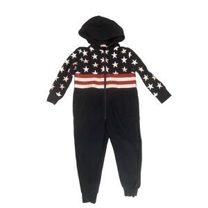H&M Printed Sweatshirt Jumpsuit America USA Stars and Stripes SIZE 2-4 Years